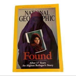 Vintage Afghan Girl FOUND National Geographic Magazine April 2002